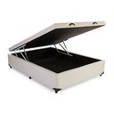 Ver imagem 1 de CamaBox Baú Casal SP Móveis Sintético Bege - 45x138x188