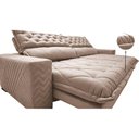 Ver imagem 1 de Sofá Retrátil e Reclinável 2.35m Molas Ensacadas Cama inBox Spazus com Bordado 3D Velusoft Bege