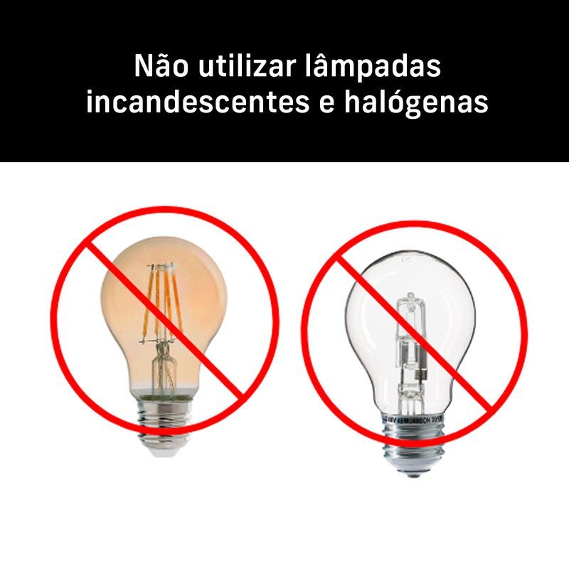 6 Arandelas de Parede 1 Foco Soq E27 Branca + 6 Lâmpadas Led Temperatura:quente - 8