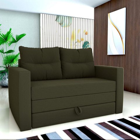 Sofá Cama 2 Lugares Casal 1,50 Mts Veludo Luma Matrix