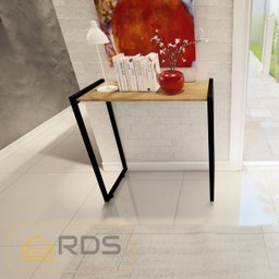 Mesa Buffet Balcão Aparador Bella com Pés Preto 90x45x90:freijó - 4 Mesa Buffet Balcão Aparador Bella com Pés Preto 90x45x90:freijó - 4