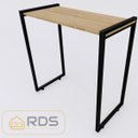 Ver imagem 2 de Mesa Buffet Balcão Aparador Bella com Pés Preto 90x45x90:freijó