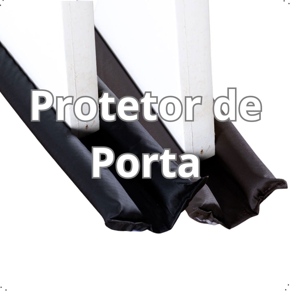 Protetor Porta Impermeável Rolinho Duplo Veda contra Insetos 3x8x70 Encaixe Facil - 5