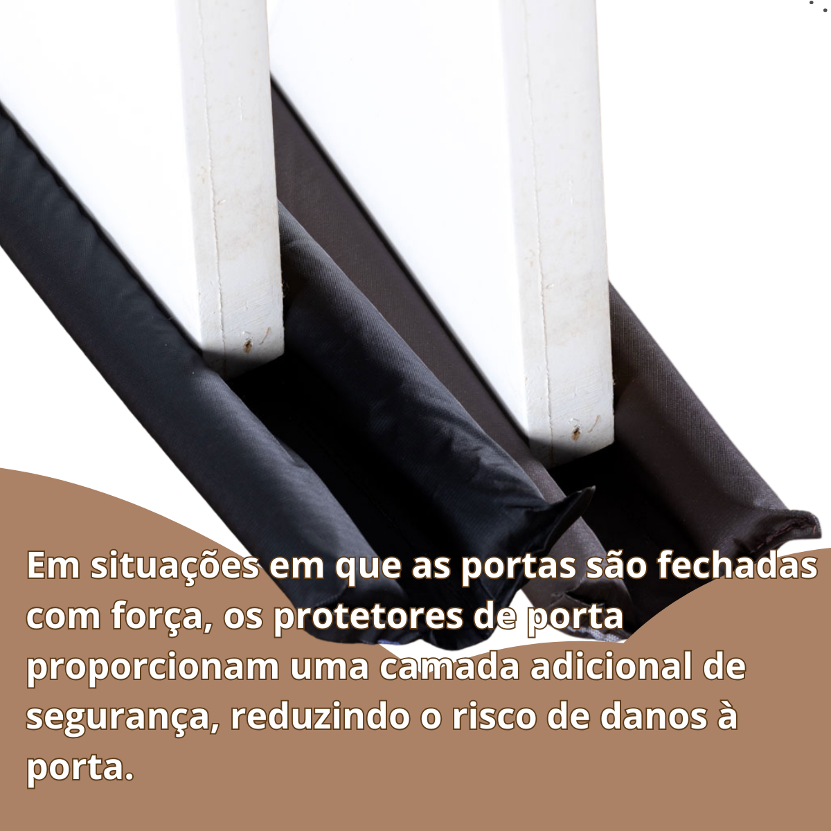 Protetor Porta Impermeável Rolinho Duplo Veda contra Insetos 3x8x70 Encaixe Facil - 4