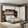 Guarda Roupa de Canto Completo Modulado Selene Quarto Casal 326/160x218 Cm 7 Peças MDP Castanho MENU - 1