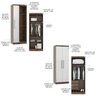 Guarda Roupa de Canto Completo Modulado Selene Quarto Casal 326/160x218 Cm 7 Peças MDP Castanho MENU - 6