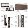 Guarda Roupa de Canto Completo Modulado Selene Quarto Casal 326/160x218 Cm 7 Peças MDP Castanho MENU - 5