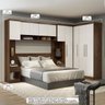Guarda Roupa de Canto Completo Modulado Selene Quarto Casal 326/160x218 Cm 7 Peças MDP Castanho MENU - 2
