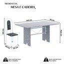 Ver imagem 3 de Conjunto Sala de Jantar com 6 Cadeiras Lara Branco/Preto