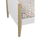 Ver imagem 3 de Cama de Solteiro Noah – Branco Fosco com Pés em Madeira Natural