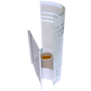 Ver imagem 3 de Kit 2 Arandela Calha de Parede com Vidro Pintado:tradicional/branco