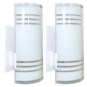 Ver imagem 1 de Kit 2 Arandela Calha de Parede com Vidro Pintado:tradicional/branco