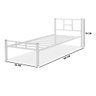 Cama Solteiro De Ferro Aço C/colchão 1,88x0,88 branco - 3