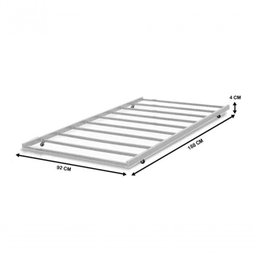 Cama Solteiro De Ferro Aço C/colchão 1,88x0,88 branco - 2