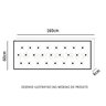 Cabeceira Queen Estofada Em Capitonê Cor Off White 160x60cm Botões Na Cor do Tecido - 2