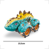 Brinquedo Carro Dinossauro Controle Remoto Com Luz Off Road Carrinho Infantil:Stegosaurus Verde - 4
