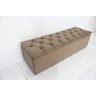 Baú Estofado Casal Modelo em Capitonê 140x50x45cm Cor Cappuccino - Materiais de Alta Qualidade - 3