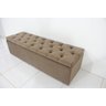 Baú Estofado Casal Modelo em Capitonê 140x50x45cm Cor Cappuccino - Materiais de Alta Qualidade - 1
