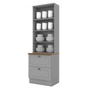 Ver imagem 4 de Cristaleira 2 Portas 2 Gav 72cm C357 Americana Cinza Nature Henn