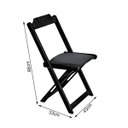 Ver imagem 3 de Conjunto de Mesa Dobrável de Madeira 120x70 com 4 Cadeiras Preto Estofado Preto