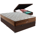 Ver imagem 1 de Cama Box Baú e Colchão Anjos Star Pillow In Casal Anjos: Marrom