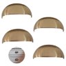 Puxador Concha Lisa Dourado Escovado Gruppa 64mm 4 Unidades - 1