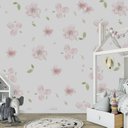 Ver imagem 4 de Papel de parede floral rosa menina para quarto de bebê M² PP78