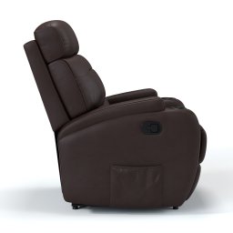 Poltrona do Papai Reclinável em Corino Cor Marrom Reclinação Manual - Modelo Florença - 4