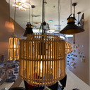Ver imagem 5 de Luminária de Teto em Fibra de Bambu Rustico Artesanal Orgânico para Sala Quarto Cozinha Restaurante