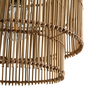 Luminária de Teto em Fibra de Bambu Rustico Artesanal Orgânico para Sala Quarto Cozinha Restaurante - 7