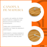 Luminária de Teto em Fibra de Bambu Rustico Artesanal Orgânico para Sala Quarto Cozinha Restaurante - 6