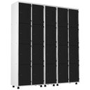 Ver imagem 1 de Armário Roupeiro Aço 20 Portas Academia Guarda Volume Trinco Preto