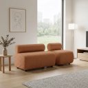 Ver imagem 1 de Sofá Namoradeira e Poltrona Decorativa para Sala Nara Bouclê Ted D03 - D'Rossi