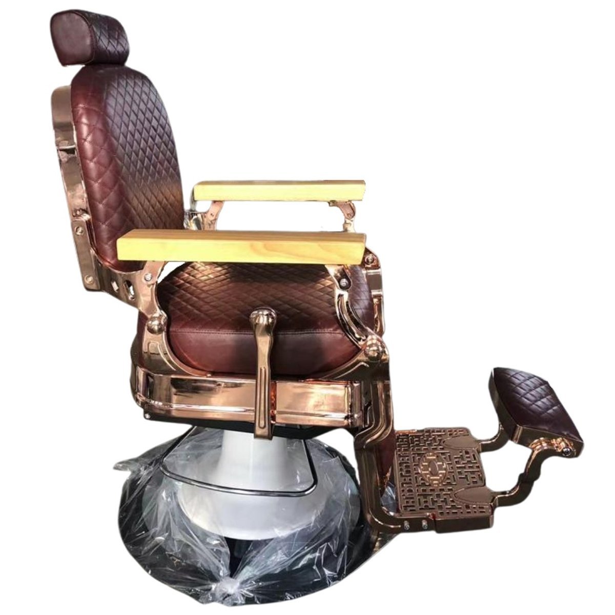 Cadeira de Barbeiro Wine Chair Bordô com CAPTONÊ B042