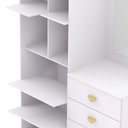 Ver mais imagens de Cômoda para Quarto com Espelho 2 Portas 4 Gavetas 120cm Tulsa V01 Branco Camarim - Lyam Decor