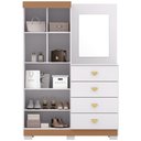 Ver imagem 6 de Cômoda para Quarto com Espelho 2 Portas 4 Gavetas 120cm Tulsa V01 Branco Camarim - Lyam Decor