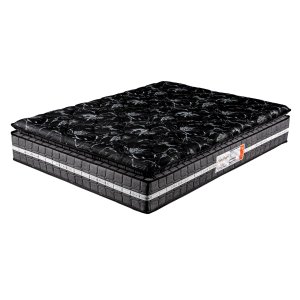 Colchão Casal King Size Amsterdã Molas Ensacadas com Espuma D33 1,93x2,03x0,34 Preto