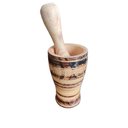 Ver imagem 1 de Pilão Socador de Temperos Feito em Madeira Maciça Artesanal Rústico