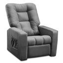 Ver imagem 3 de Poltrona Do Papai Reclinável Irlanda Suede Cinza Madelina Decor