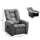 Ver imagem 2 de Poltrona Do Papai Reclinável Irlanda Suede Cinza Madelina Decor