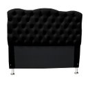 Ver imagem 1 de Cabeceira Super King para Cama Box Casal Agnes - Suede - Sv Decor:preto
