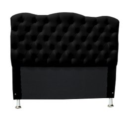 Cabeceira Super King para Cama Box Casal Agnes - Suede - Sv Decor:preto - 1
