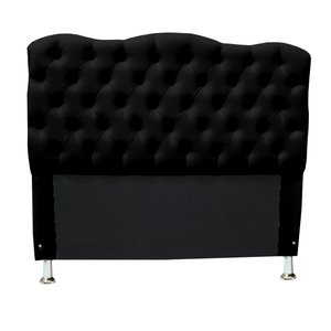 Cabeceira Super King para Cama Box Casal Agnes - Suede - Sv Decor:preto