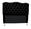 Ver imagem 1 de Cabeceira Super King para Cama Box Casal Agnes - Suede - Sv Decor:preto