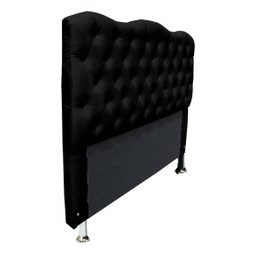 Cabeceira Super King para Cama Box Casal Agnes - Suede - Sv Decor:preto - 2