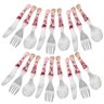 12 Jogos de Talheres Minnie Garfo Faca Colher Inox Disney Infantil Rosa Simonaggio - 5
