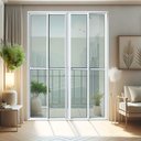 Ver imagem 2 de Porta Correr 4 Folhas Moveis 210 x 240 Elite c/Fecho Autom V.Liso Branco Brimak