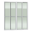 Ver imagem 1 de Porta Correr 4 Folhas Moveis 210 x 240 Elite c/Fecho Autom V.Liso Branco Brimak