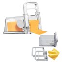 Ver imagem 1 de Cortador Ralador de Queijo Presunto Fatiador Manual 4 em 1 Lamina Inox Armazenamento Pote Hermetico