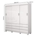 Ver imagem 4 de Guarda-Roupa Casal 3 Portas 9 Gavetas Hércules